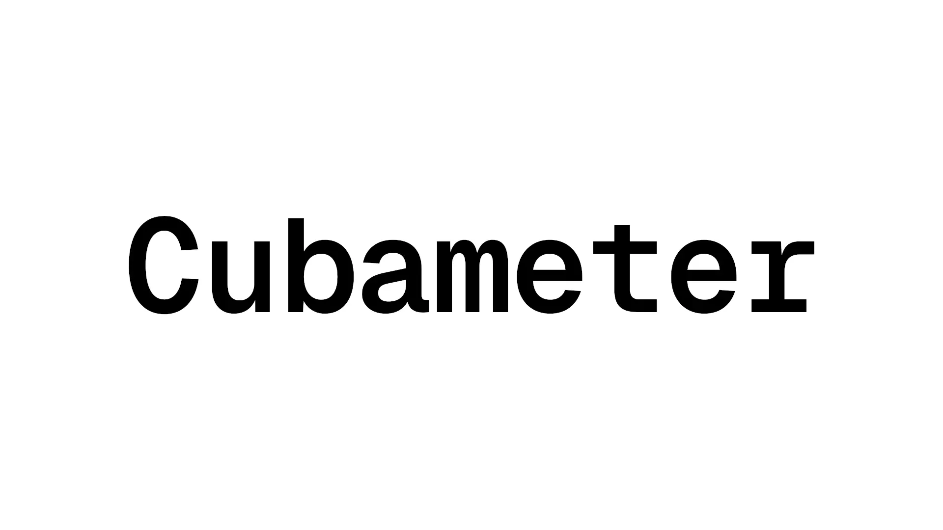 Textmarke 'Cubameter'